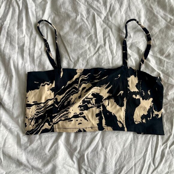 NWT Black and White Midi Ruched Skirt Set - Picture 5 of 8